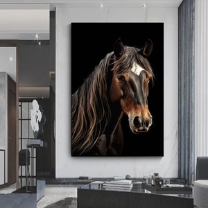 White Horse Wall Art Horse Decor Horse Painting Large Canvas Art Large Painting Horse Wall Art Large Painting Living Room Wall Art Horse Art
