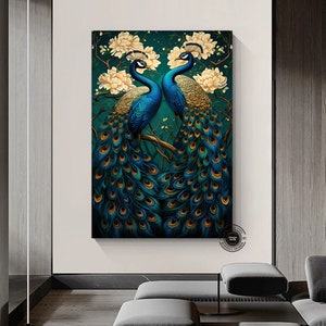 Peacock Wall Art Framed Poster, Peacock Wall Art, Peacock Painting, Peacock Print, Peacock, Peacock Art, Peacock Wall Decor, Peacock Decor