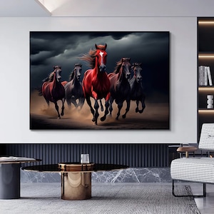 Dekorative Pferde Leinwand Malerei, Leinwand Druck, laufende Pferde Wand Kunst.Pferde drucken.