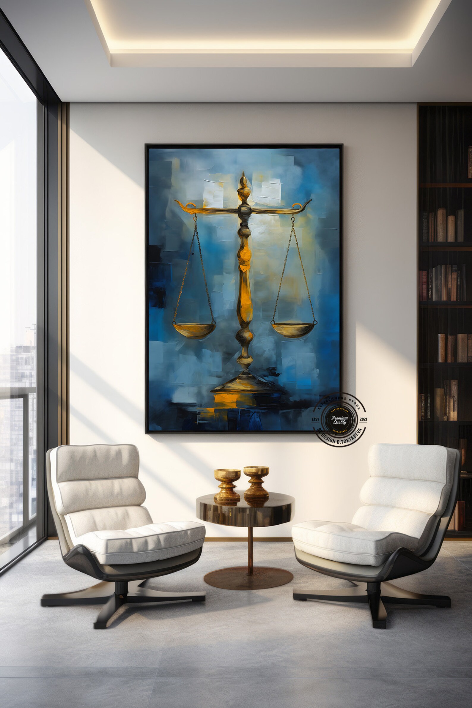Scales of Justice Canvas Art: Lawyer Office Wall Decor - Etsy