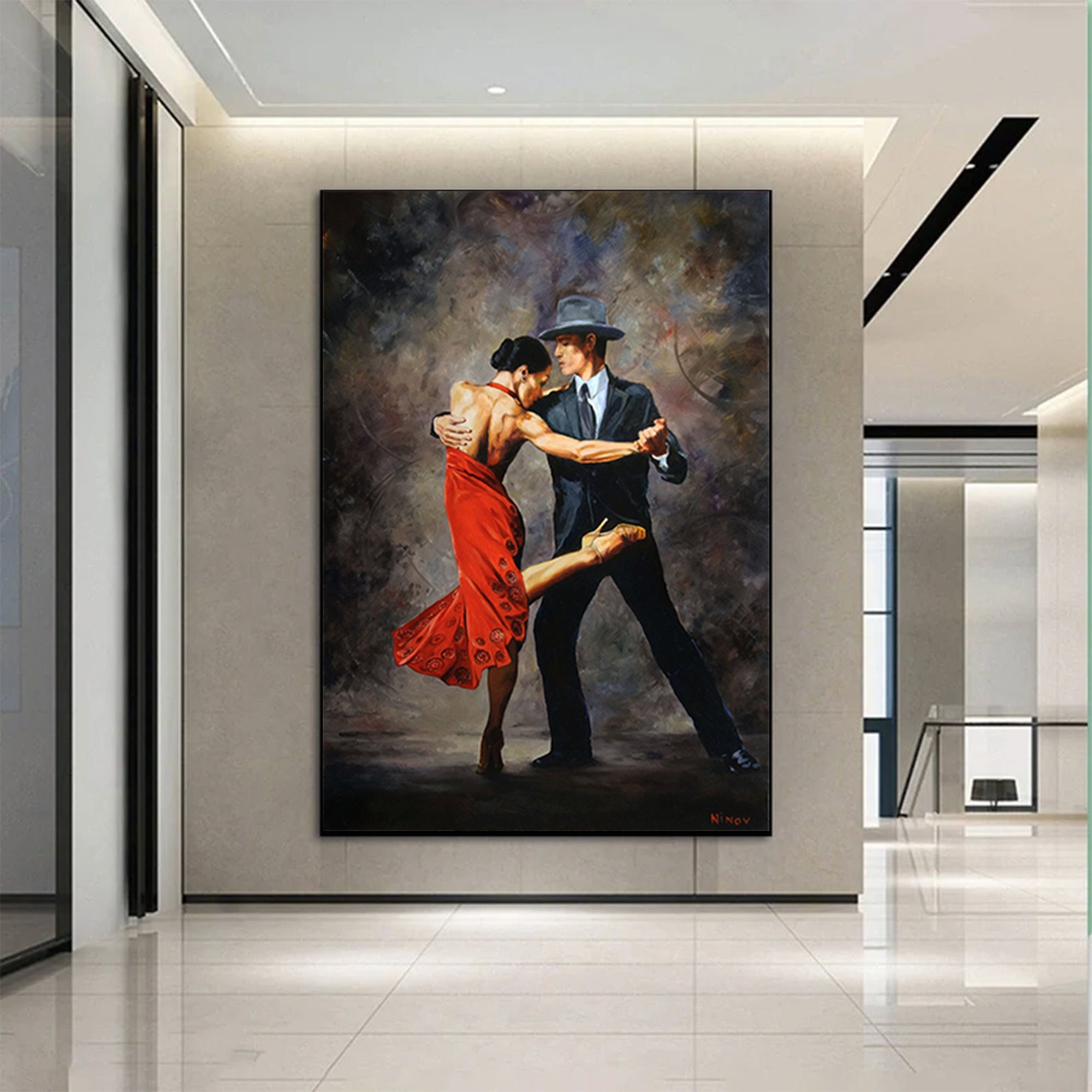 Canvas Artwork Large Canvas Couple Painting – CP Canvas Painting Online