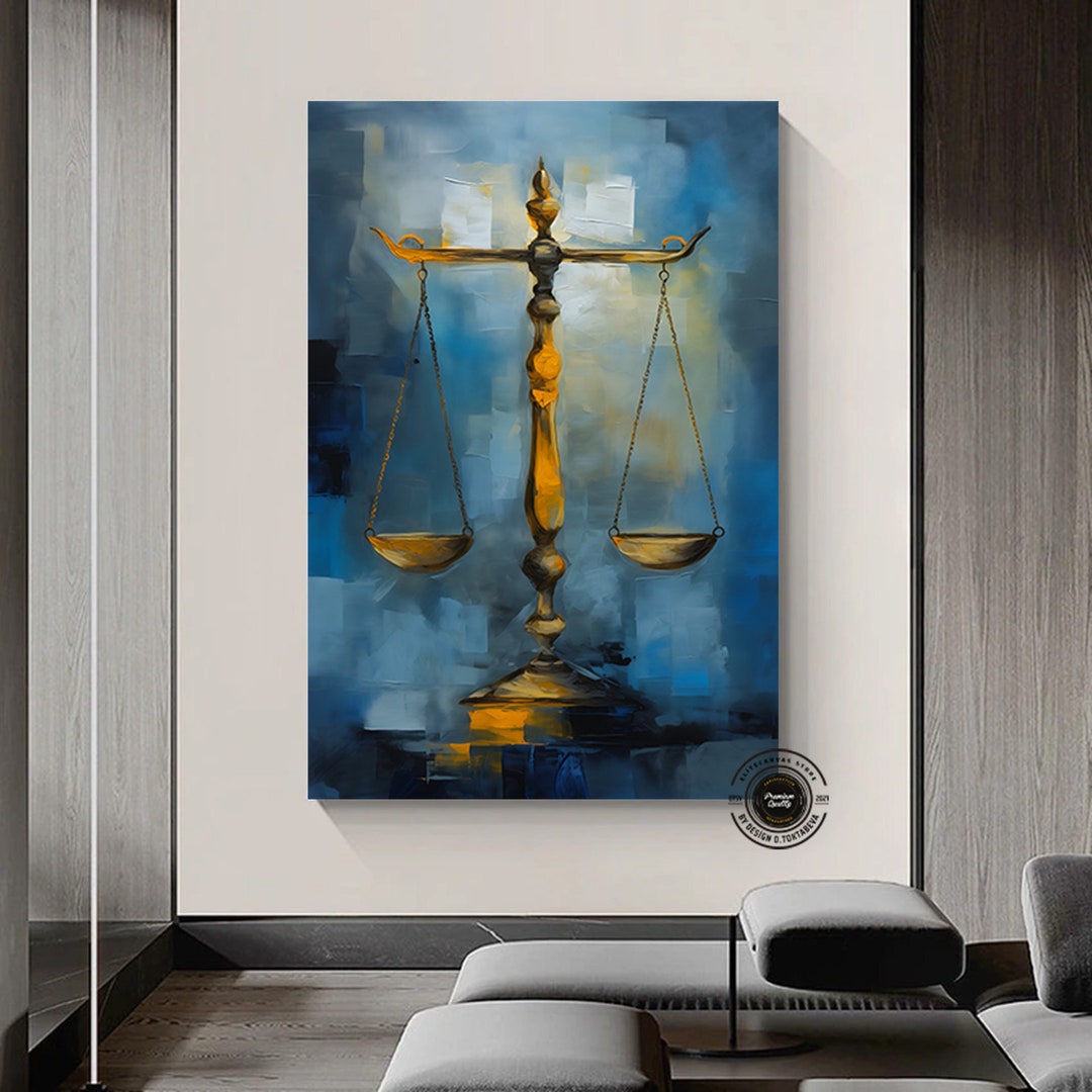Scales of Justice Canvas Art: Lawyer Office Wall Decor - Etsy