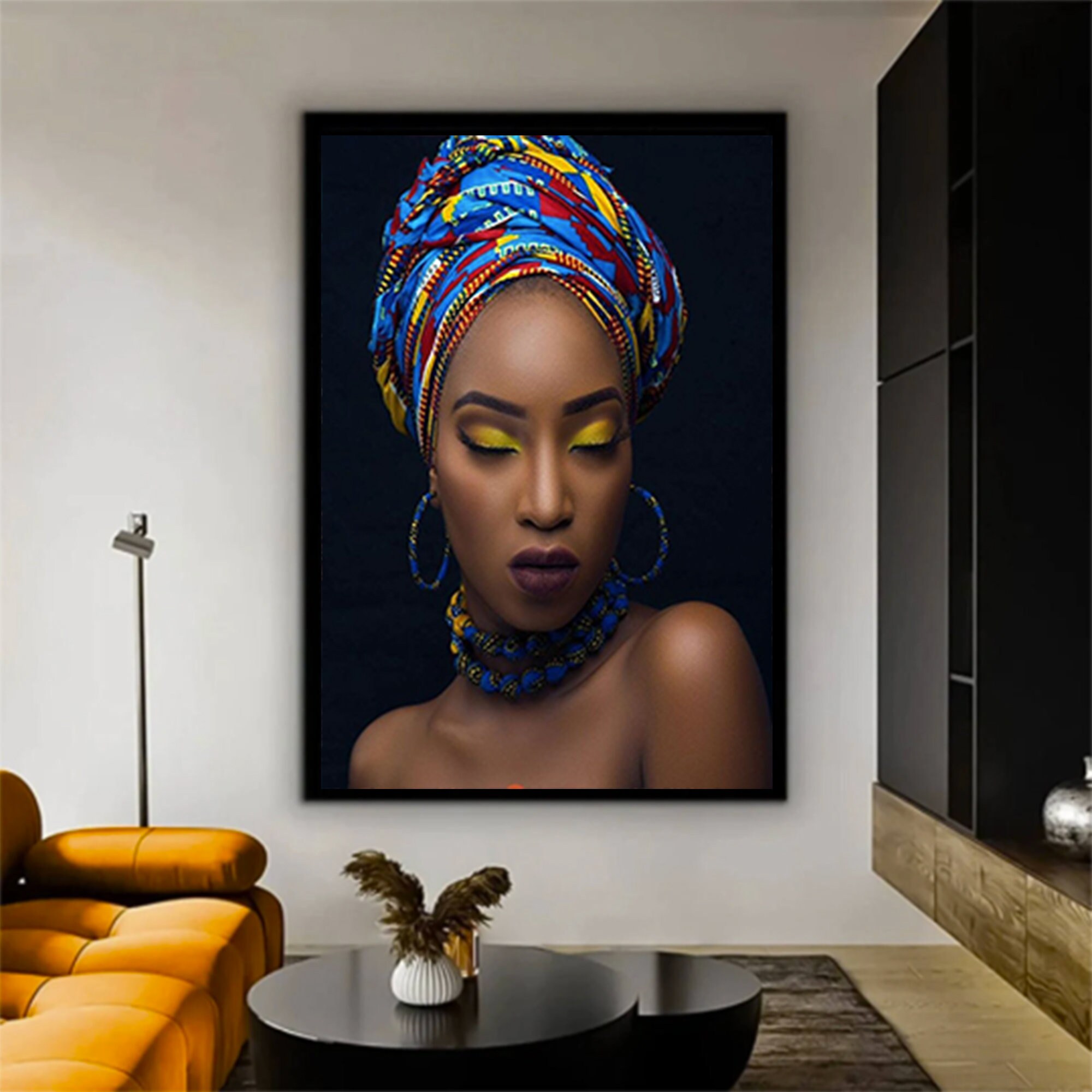 Modern African Woman Painting Wall Art Poster Home Decoration - Etsy