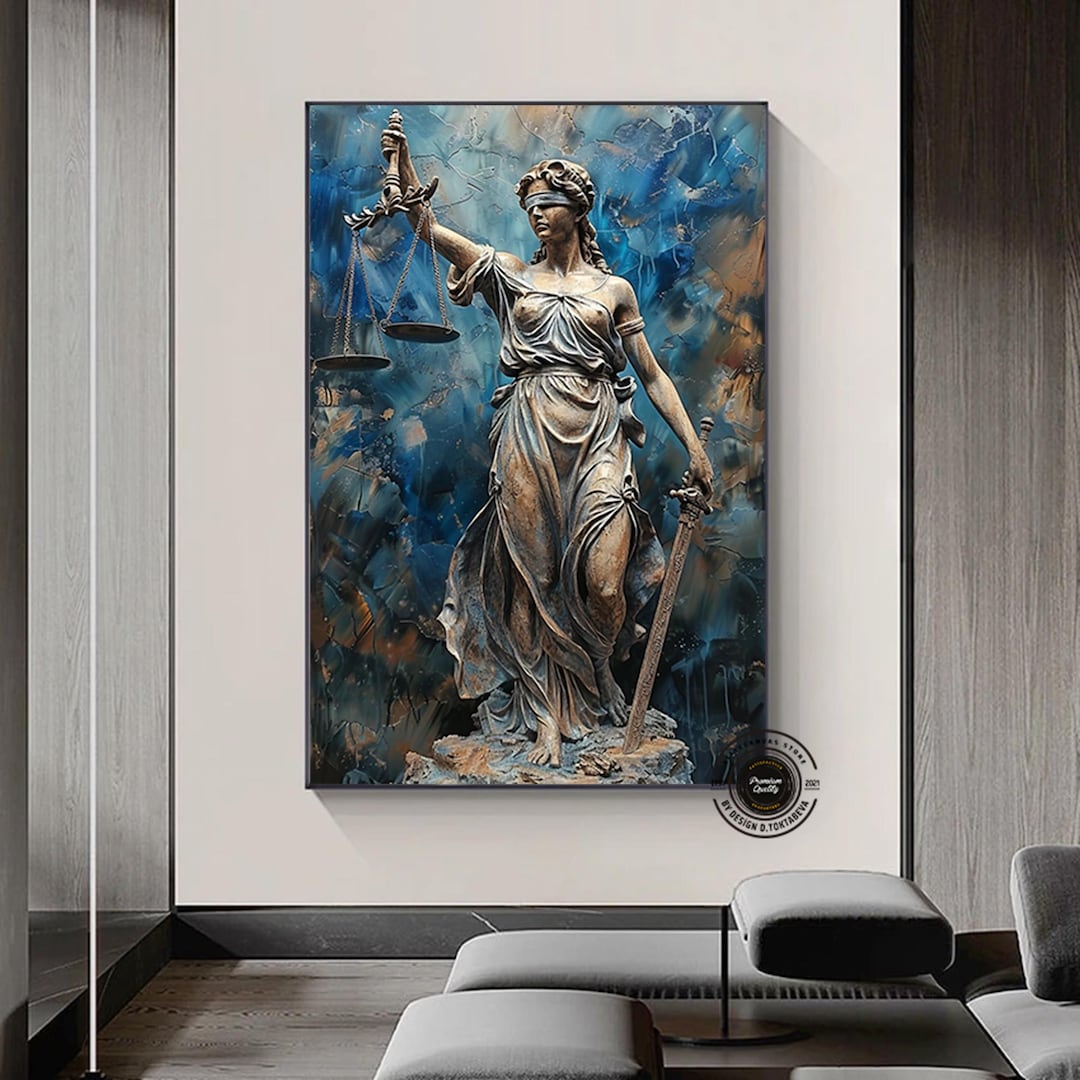 Scales of Justice Canvas Art: Lawyer Office Wall Decor - Etsy UK
