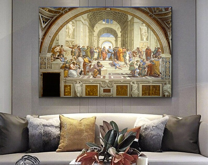 The School of Athens, Raffaello Sanzio da Urbino, Raphael Painting, Raffaello Sanzio, Plato Painting, Aristotle Painting, Socrates print