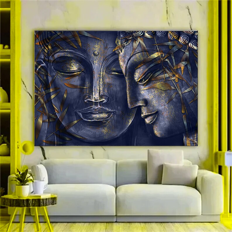 Buddha Canvas Asian Wall Art Buddha Wall Art Meditation Etsy
