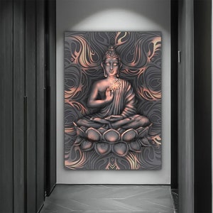 Buddha Canvas, Asian Wall Art, Buddha Wall Art, Meditation Canvas, Buddha Poster, Buddhist Print, Meditation Wall Art, framed buddha canvas