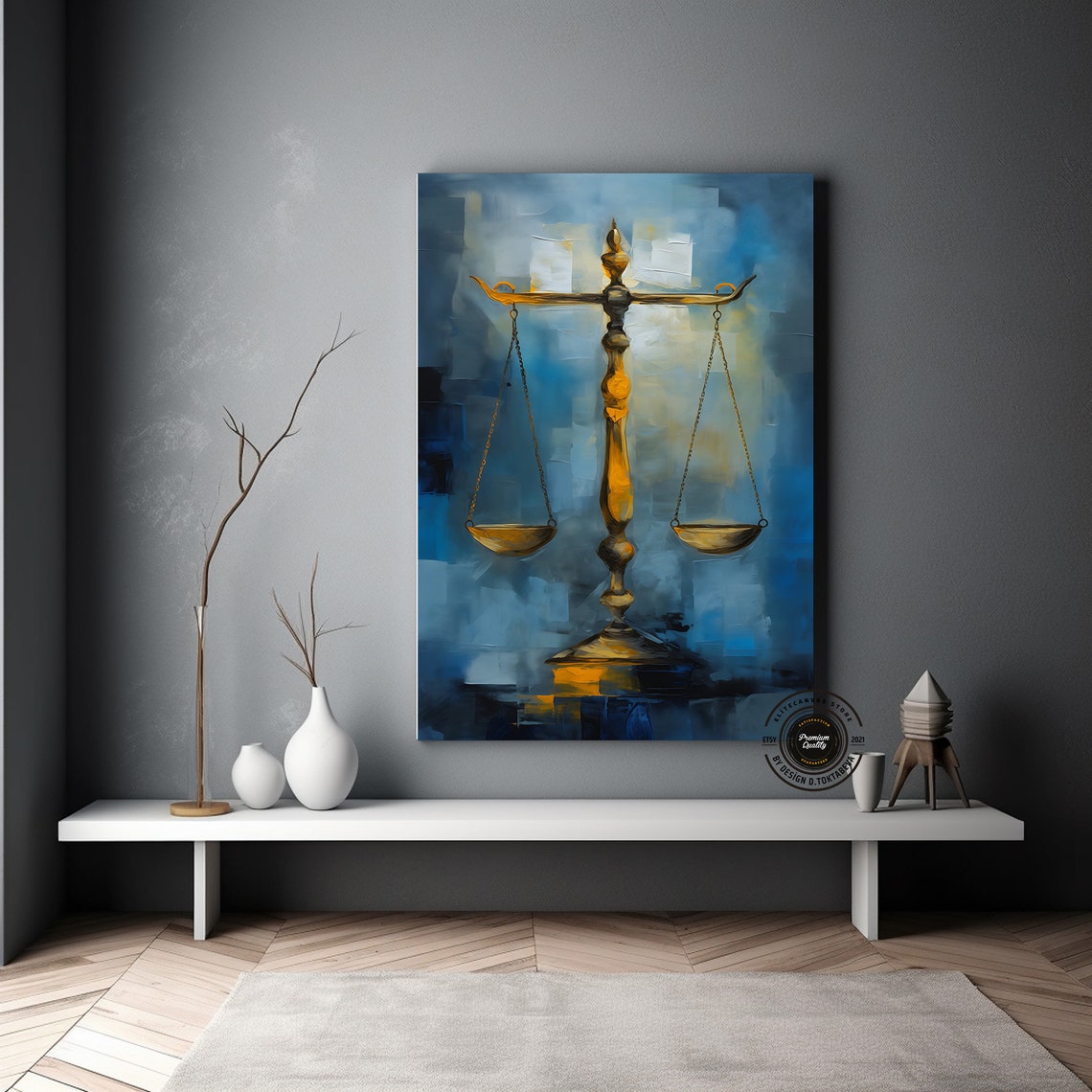 Scales of Justice Canvas Art: Lawyer Office Wall Decor - Etsy