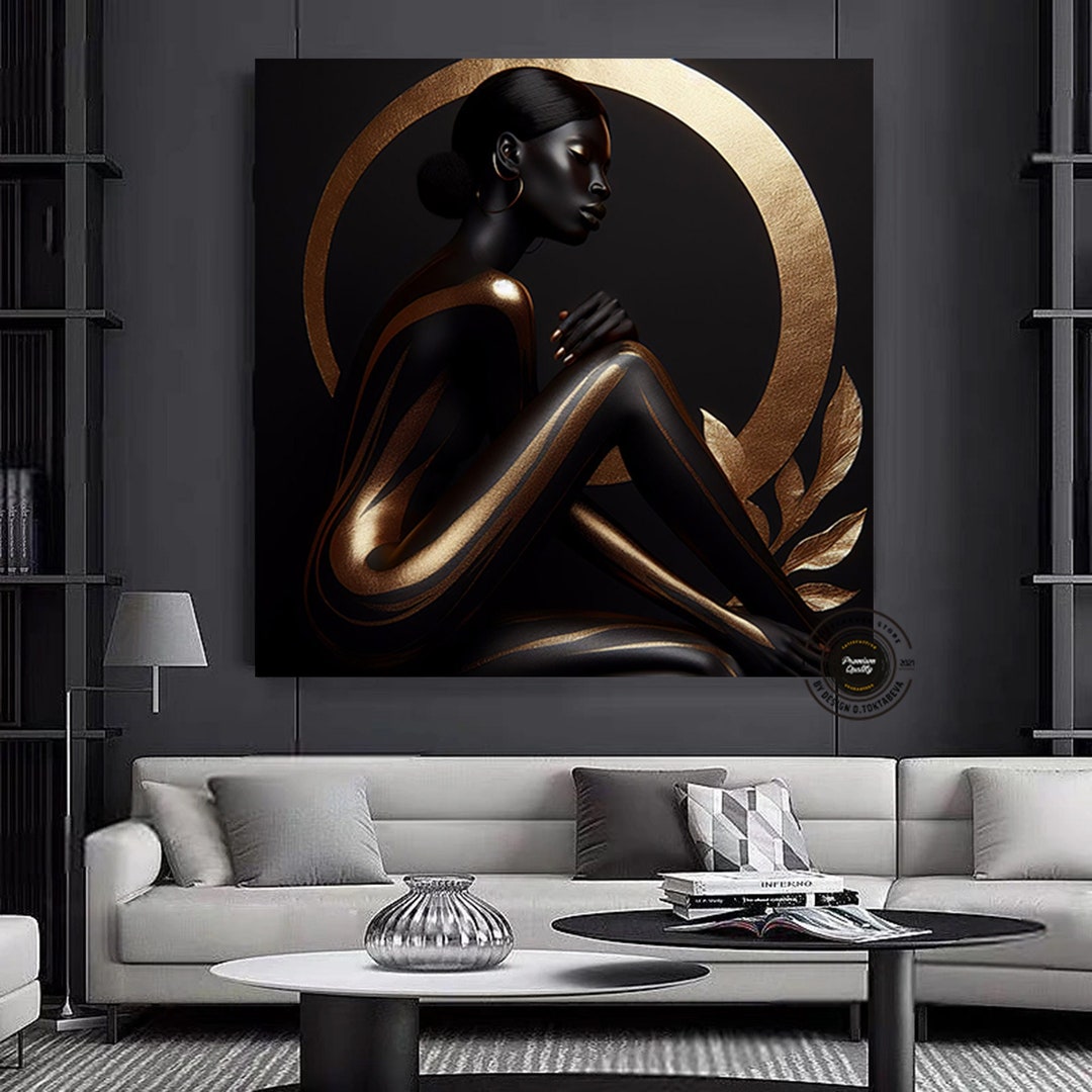 African Woman Nude Art Black Erotic Art Hot Nudes Bedroom Decor Black
