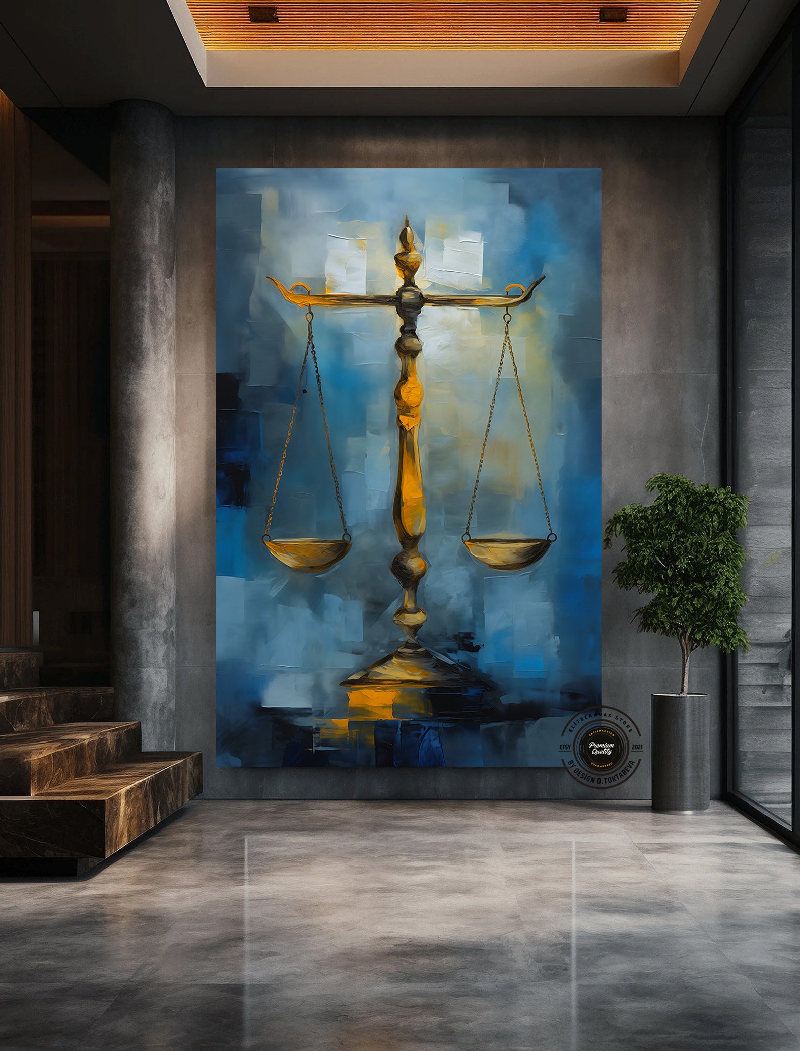 Scales of Justice Canvas Art: Lawyer Office Wall Decor - Etsy