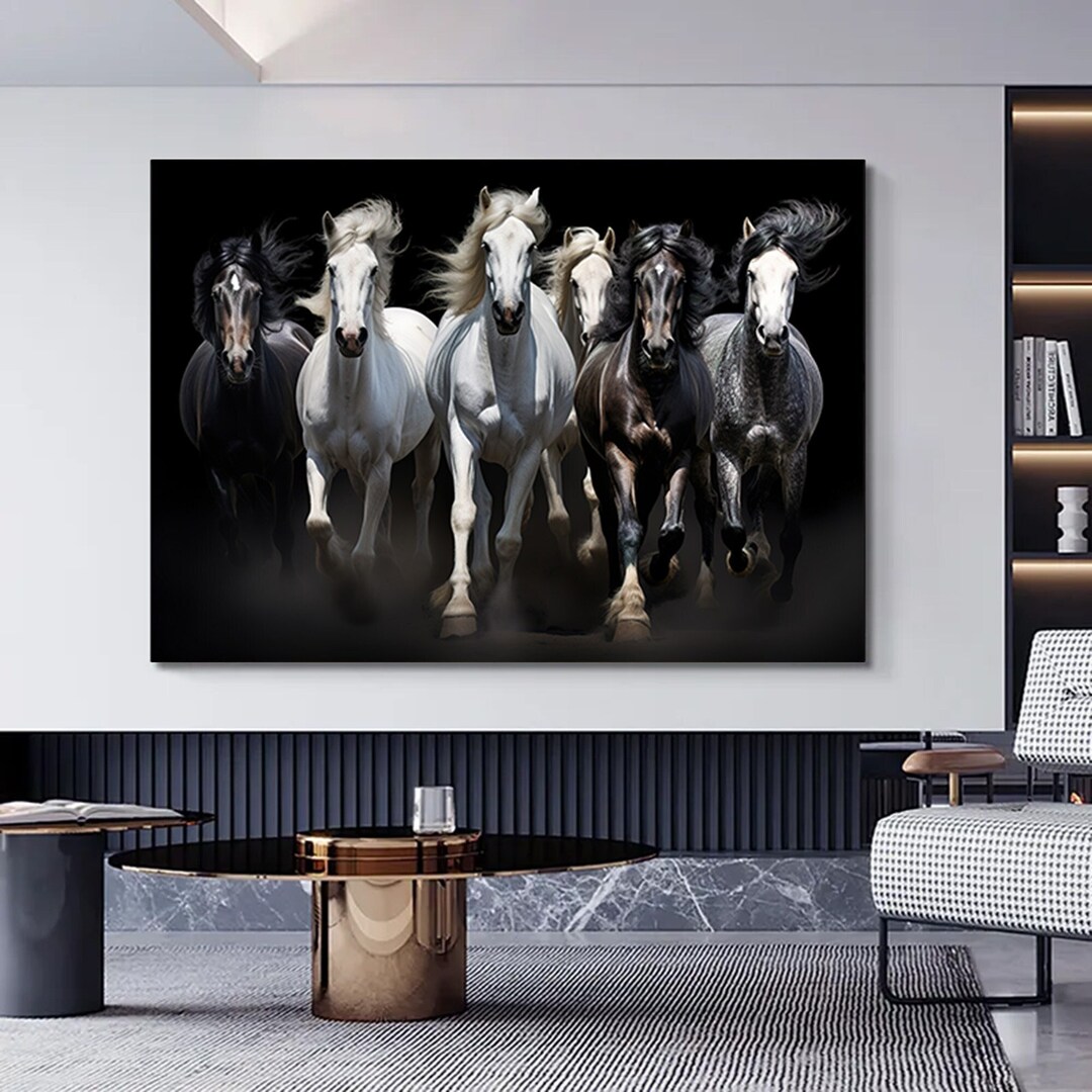 Running Horses Canvas Print, Home Decor Wall Art - Etsy