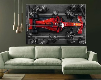 Charles Leclerc Canvas Print, Leclerc Photo, Leclerc Print, Formula 1 Canvas, Ferrari Fan Gift, Pit Stop, Ferrari Wall Art