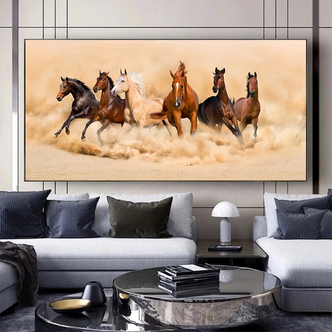 Running Horses Canvas Art: Large Wall Decor - Etsy