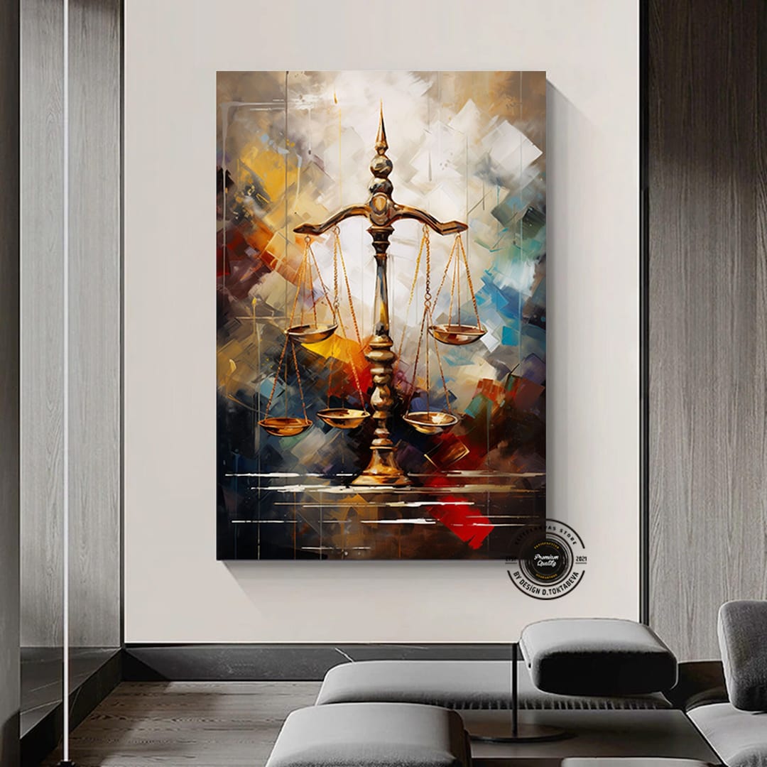 Scales of Justice Canvas Art: Lawyer Office Wall Decor - Etsy