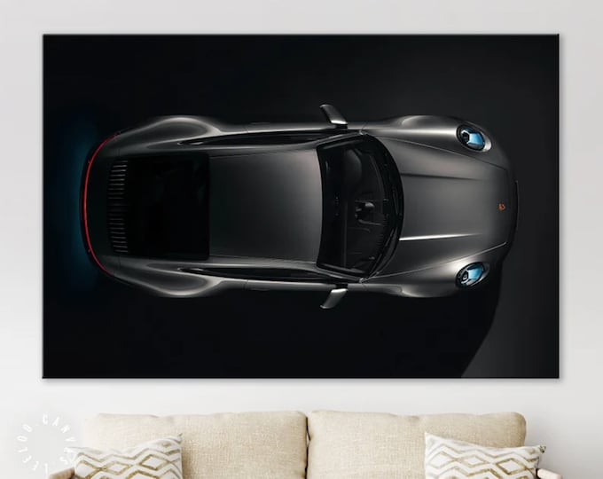 Porsche 911 Canvas Print // Porsche 911 Carrera 4S (992) 2019 // Canvas Wall Art
