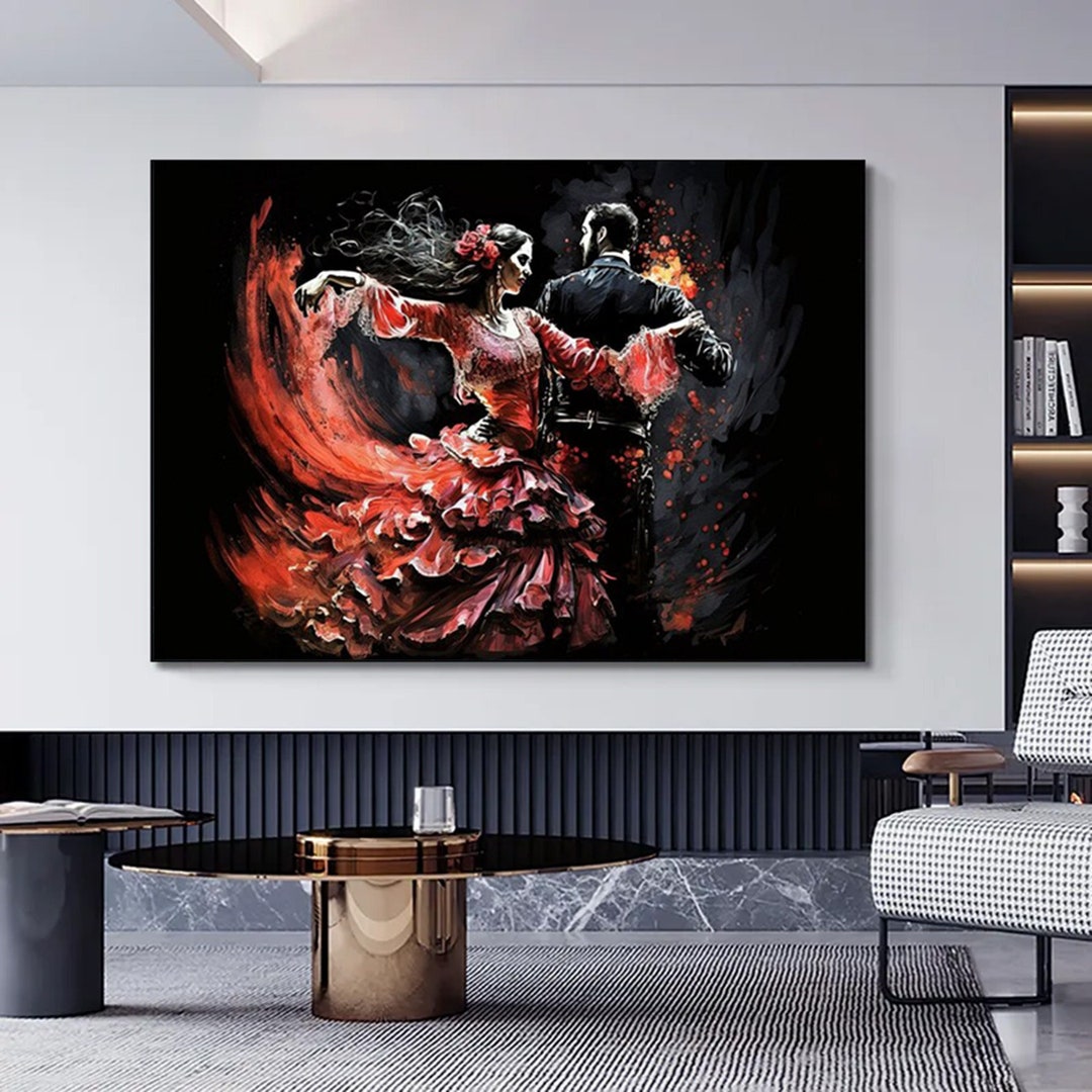 Flamenco Dancer Wall Art Decor, Spain Style Flamenco Dancer Art Wall Decor,couple Flamenco Dance