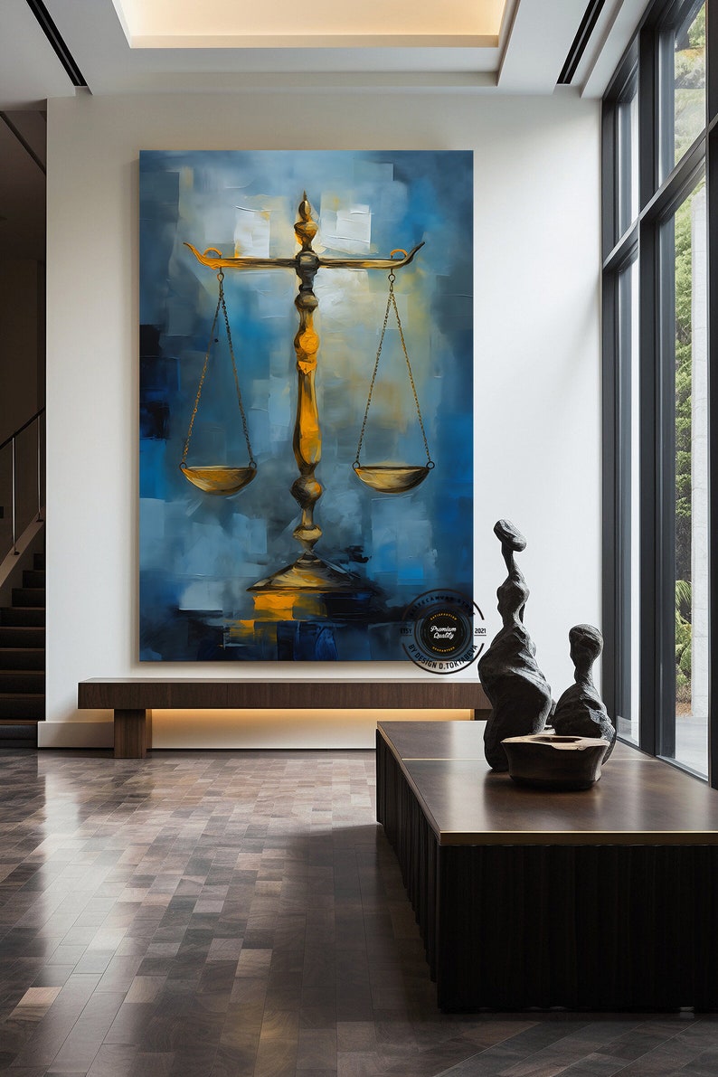 Scales of Justice Canvas Art: Lawyer Office Wall Decor - Etsy