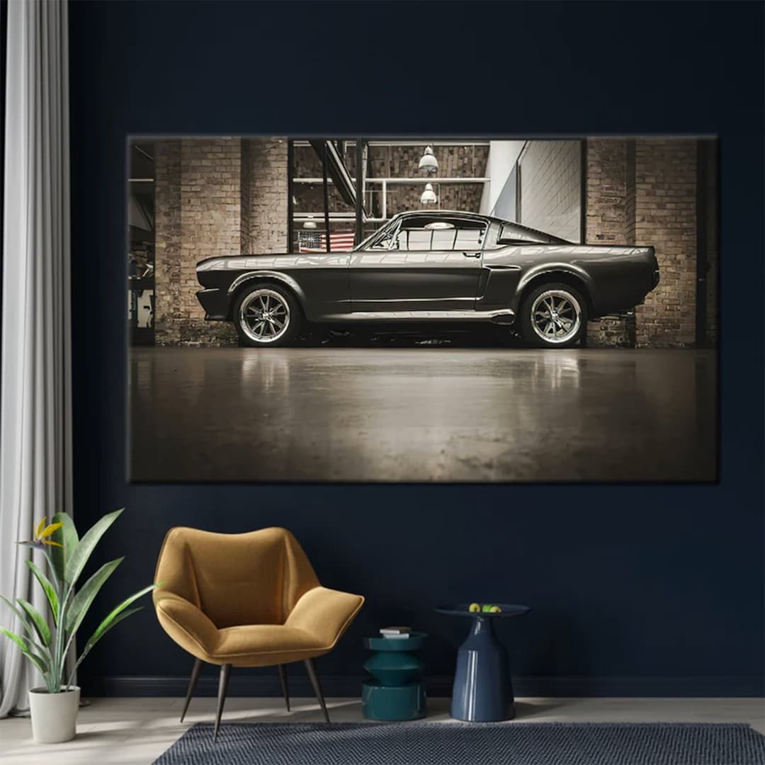 Vintage Car Art Canvas, Car Wall Art, American Car Wall Art