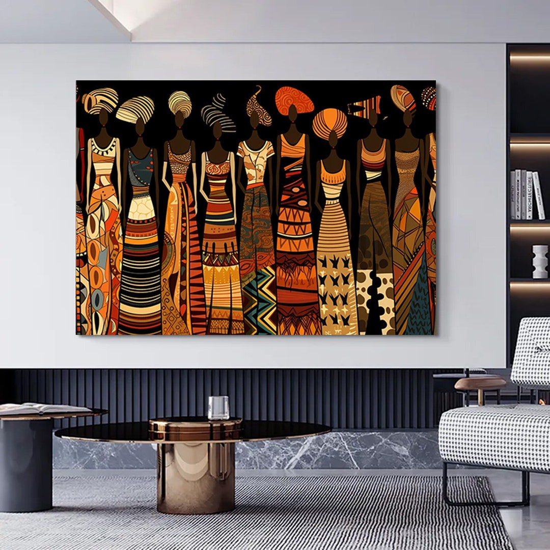 African Women Art Prints, Abstract African Print Art, African Women ...