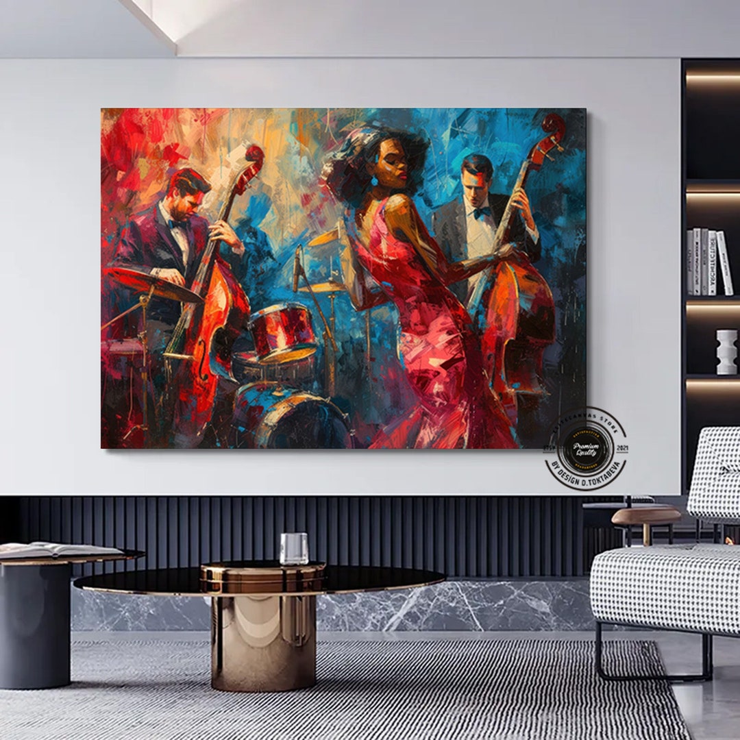 Jazz Wall Art, Musician Prints, African Wall Art Prints, Abstract ...