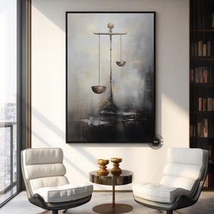 Scales of Justice Canvas Art: Lawyer Office Decor - Etsy