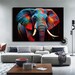 Elephant Wall Decor Living Room, Pop Art Wall Art Canvas, Extra Large ...