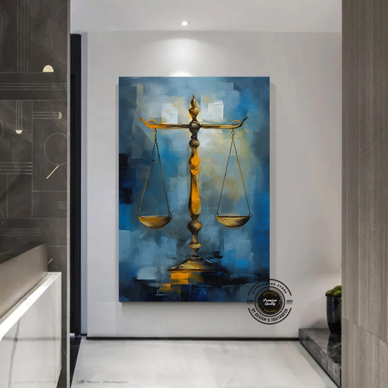 Scales of Justice Canvas Art: Lawyer Office Wall Decor - Etsy