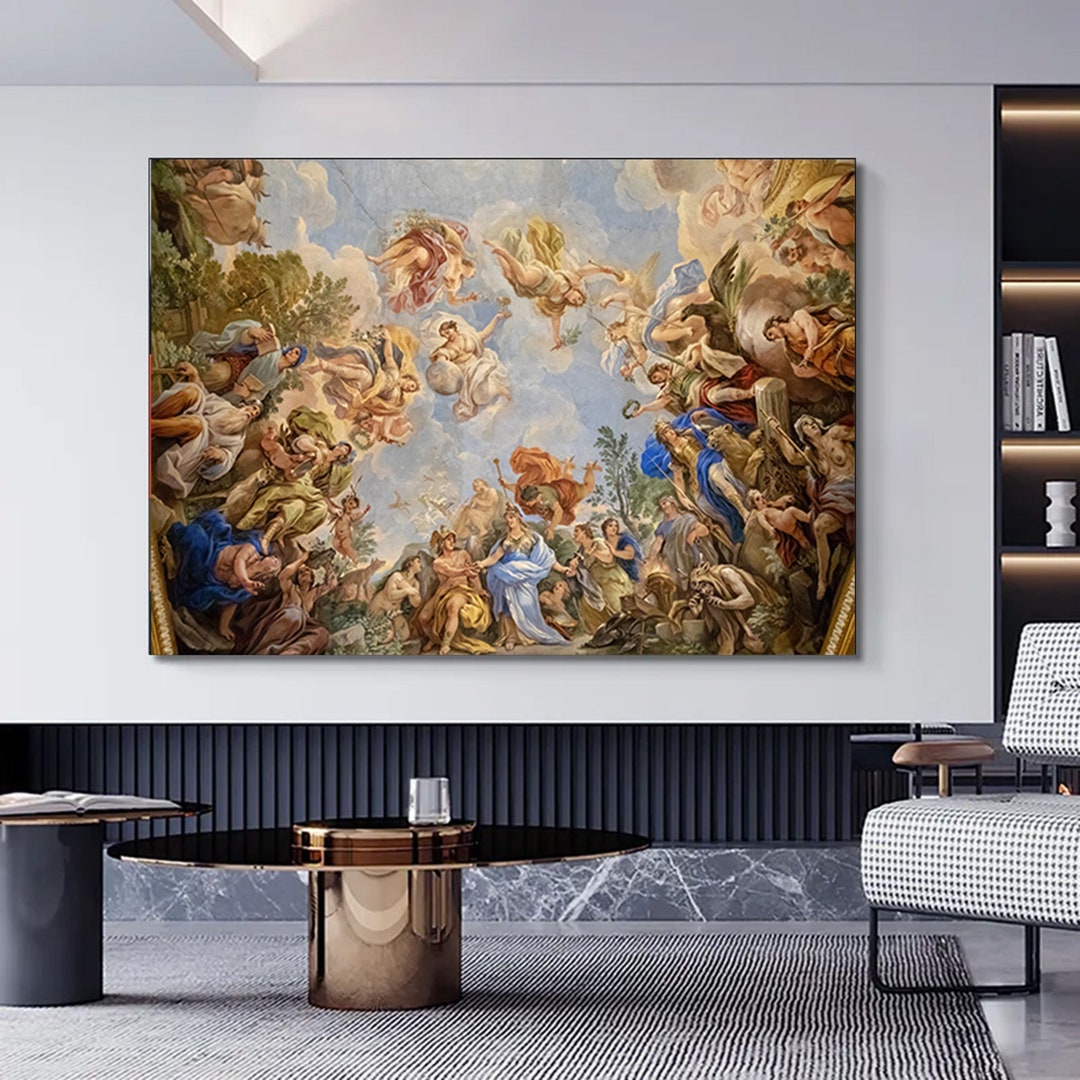 Renaissance Painting on Canvas Palace of Versailles Ceiling Royal Wall ...