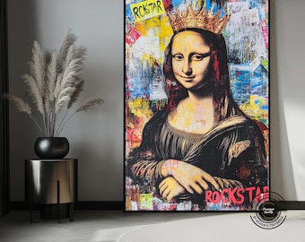 Graffiti Pop Art Queen – Modern Urban Canvas Wall Art