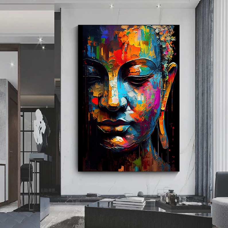 Buddha Canvas Print Wall Art Canvas Design Asian Wall Art Etsy UK