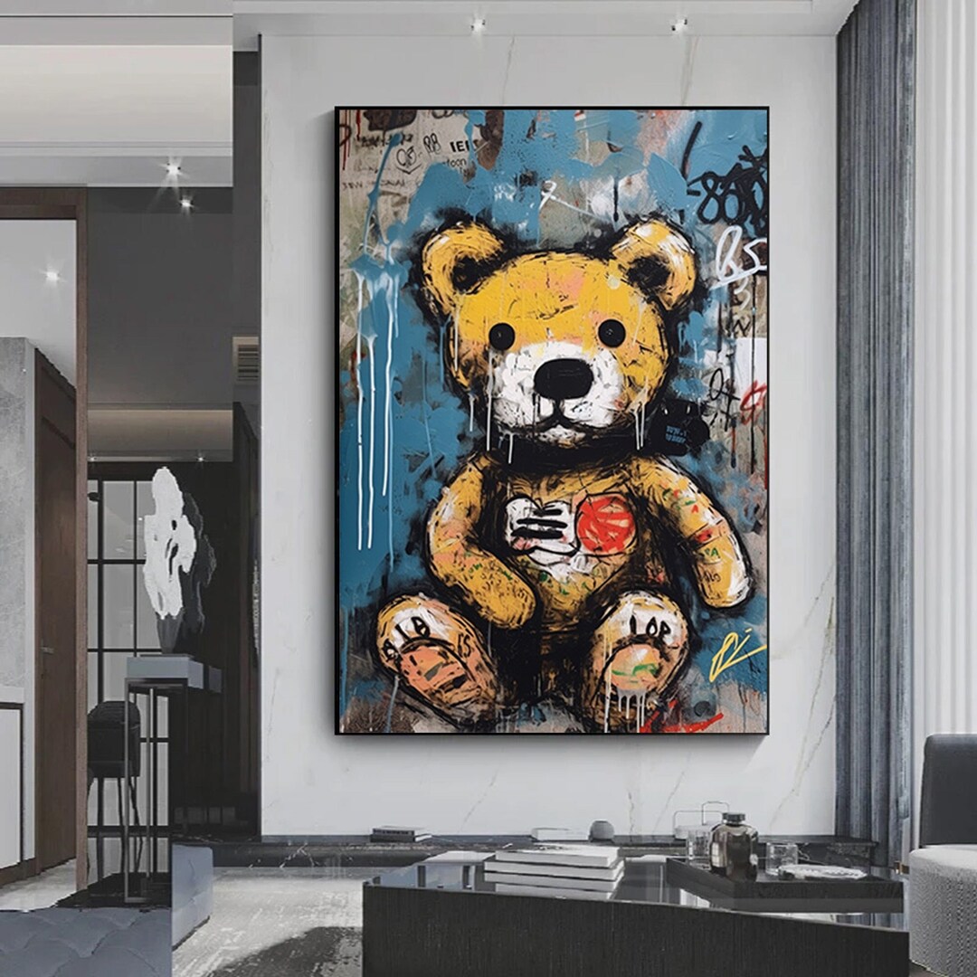 Teddy Bear Wall Art Teddy Bear Graffiti Art Teddy Bear Street Art Il 1080xN.5057283174 Gqy7