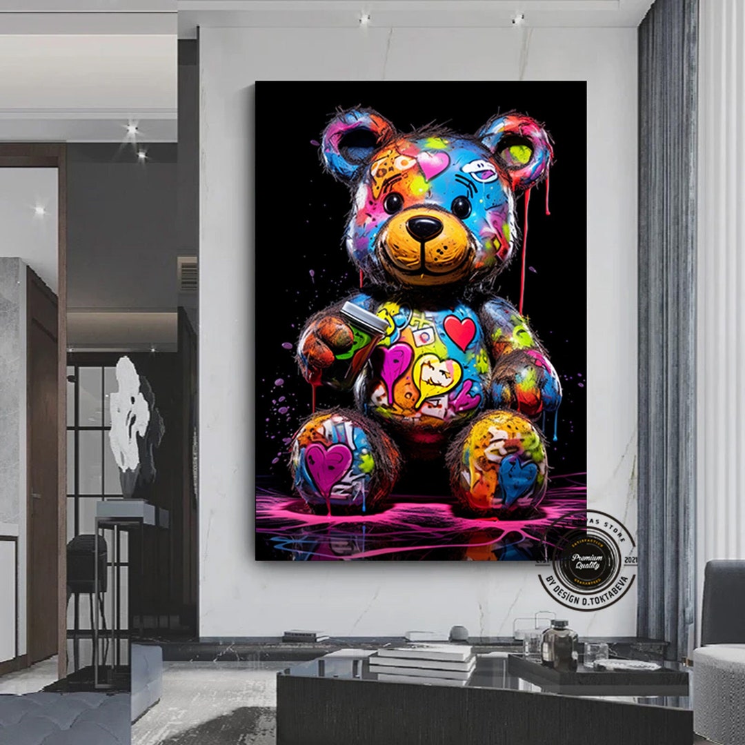 Teddy Bear Wall Art Teddy Bear Graffiti Art Teddy Bear Street Art Il 1080xN.5718708594 3s9y