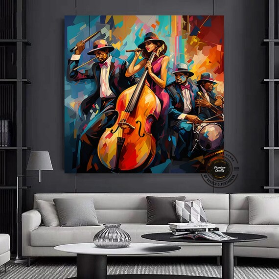 洋楽 Art .BlackeyAnd The JazzMessengersBN4003 Black Jazz Music Canvas Print: African American Jazz Club Art - Etsy