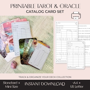 Conjunto de cartas TAROT ou ORACLE CATALOG para impressão. Tarot Deck Oracle Deck, Tarot Planner, Tarot Journal, Deck Organizer, Tarot Collection, Grimoire