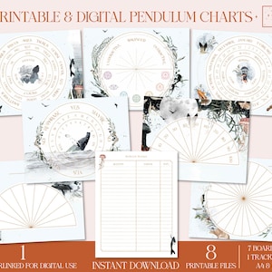 PENDULUM CHARTS Digital and Printable, Ocean, Sea, Mermaid Themed Pendulum Boards. Dowsing, divination, spirituality, mystical magic.