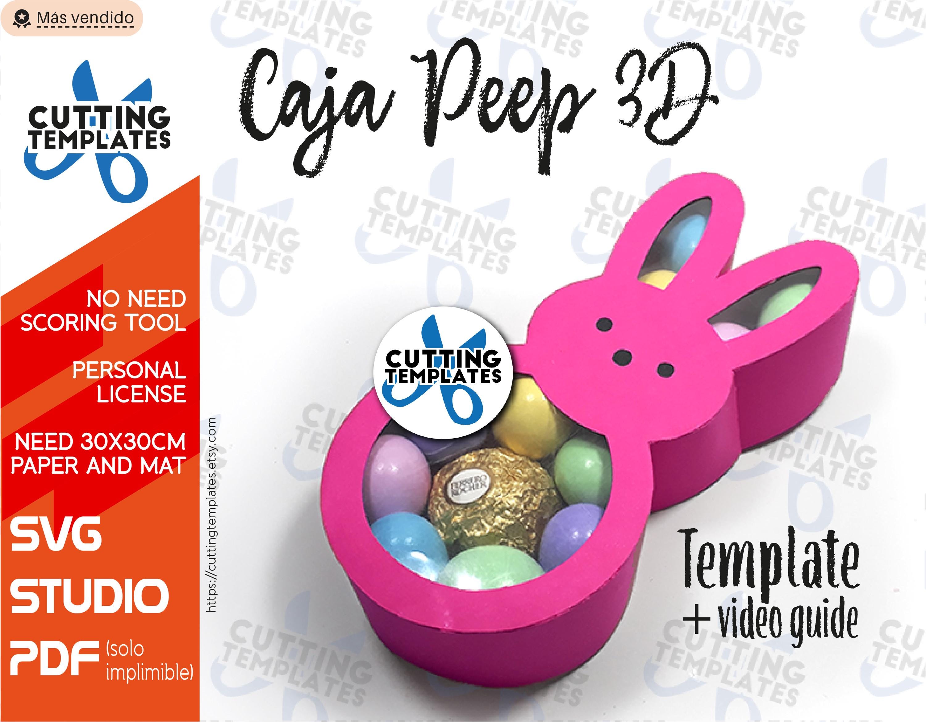 Easter Bunny Candy Box SVG Template, Peep, Easter Cut Template SVG ...
