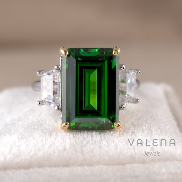 Green Stone Ring Etsy