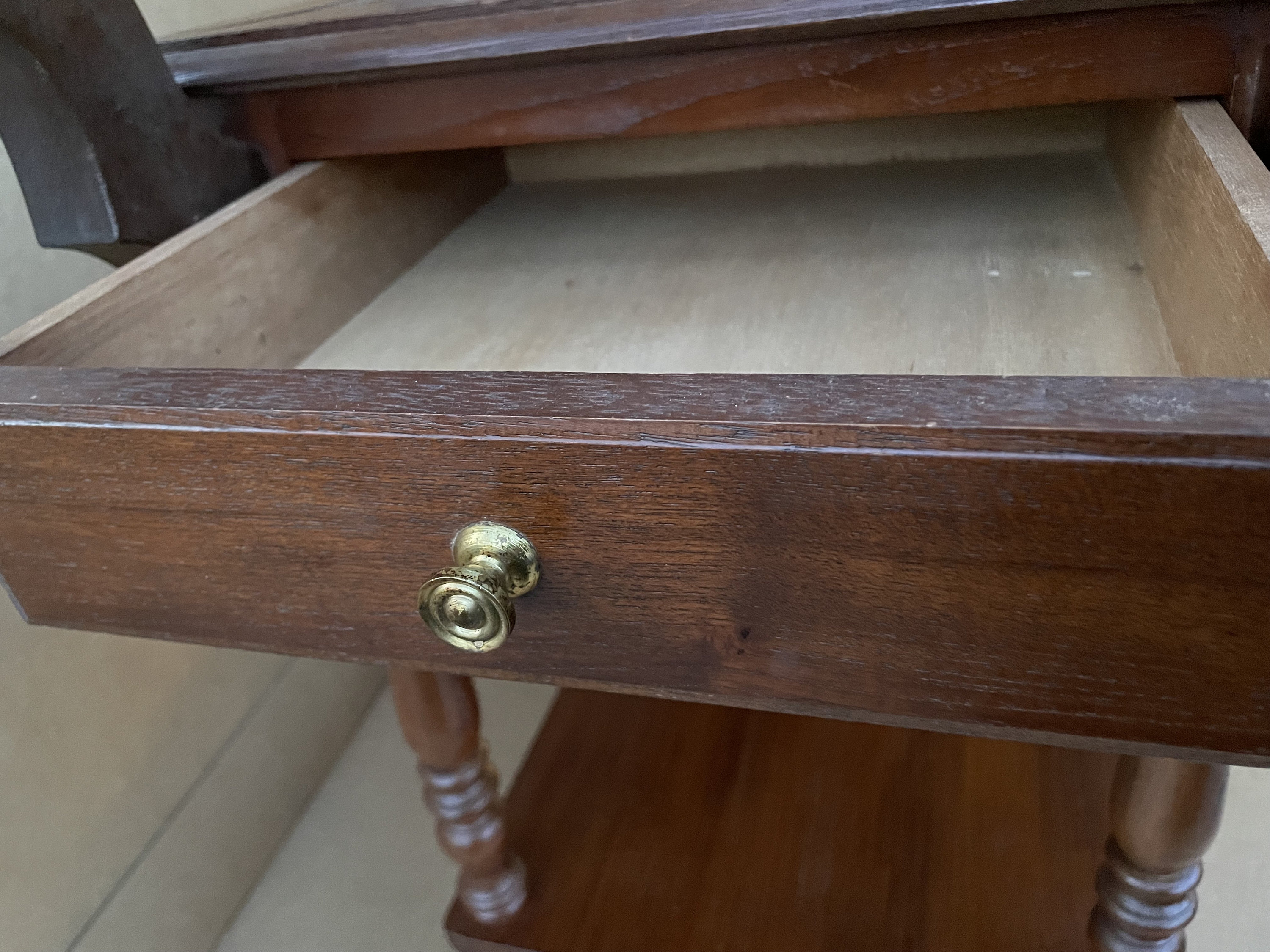 Teak Wood/marble Inlay Tea Cart, Bar Cart, Victorian Tea