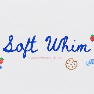 Fuente Soft Whim de escritura a mano, ideal para marcas, invitaciones y logotipos (descarga digital).