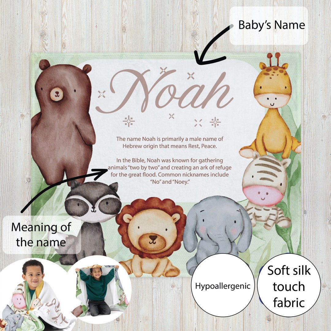 Personalized Meaning Name Baby Blanket, Meaning Name Gift, Baby Blanket ...