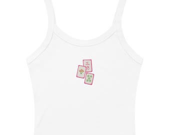 Mahjong Women’s micro-rib tank top