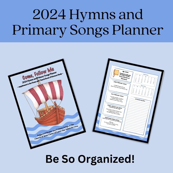 Hymns Planner 2024 Etsy