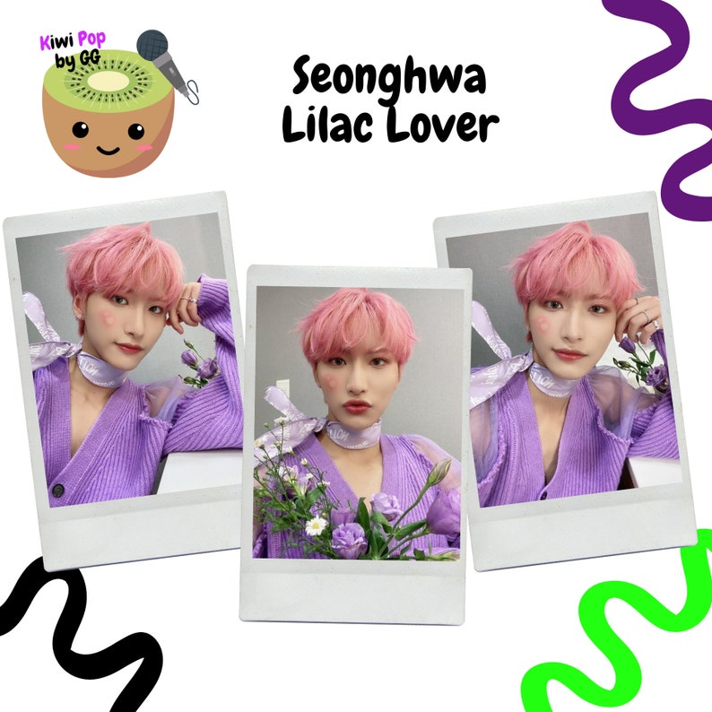 Seonghwa Ateez photo sets Lilac Lover