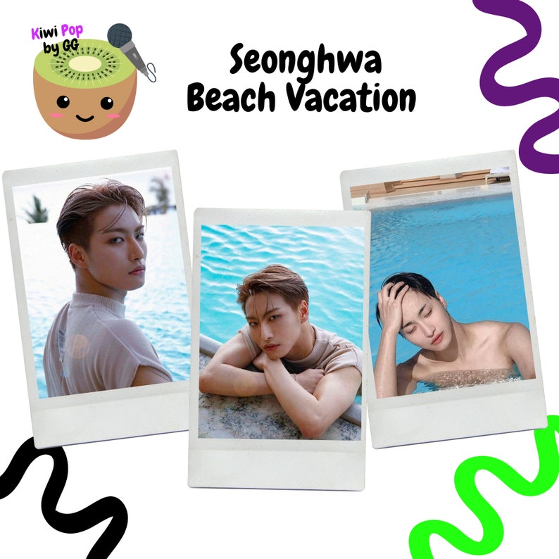 Seonghwa Ateez photo sets Beach Vacation