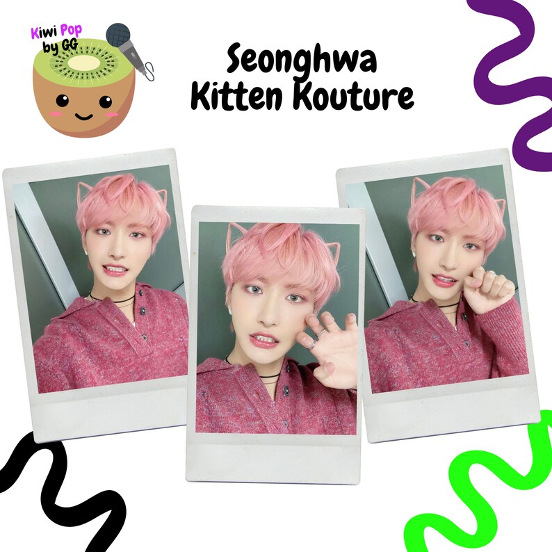 Seonghwa Ateez photo sets Kitten Kouture