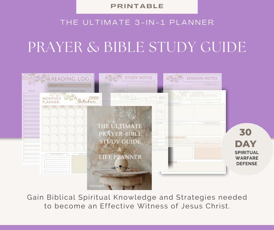 Ultimate Life Printable Digital Prayer Journal for Women, Bible Study ...