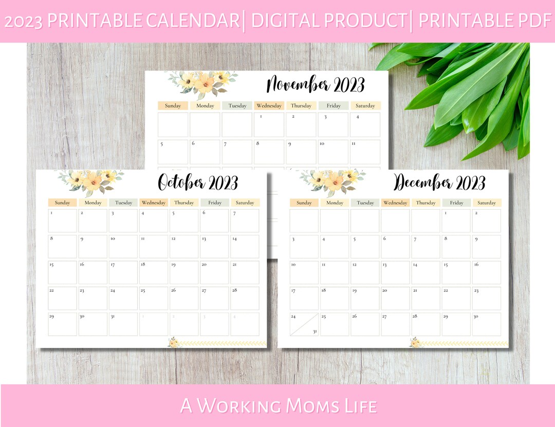 2023 Desktop Calendar Printable 2023 Calendar To Organize Etsy M xico