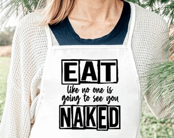 Cooking Naked Apron - Etsy