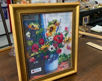 Gold picture frames Ornate Gold Frame Photo Art Poster Print Gold Gold Frame Made in USA Frame Shop Custom Framing