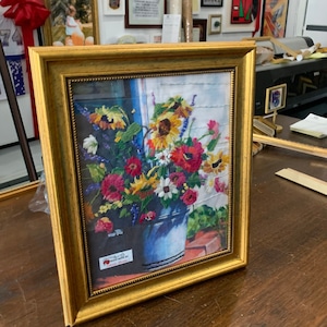 Gold picture frames Ornate Gold Frame Photo Art Poster Print Gold Gold Frame Made in USA Frame Shop Custom Framing
